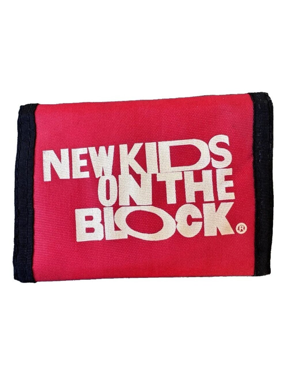NKOTB Vintage 1990 Red Wallet New Kids on the Block Logo NWOT With Keychain